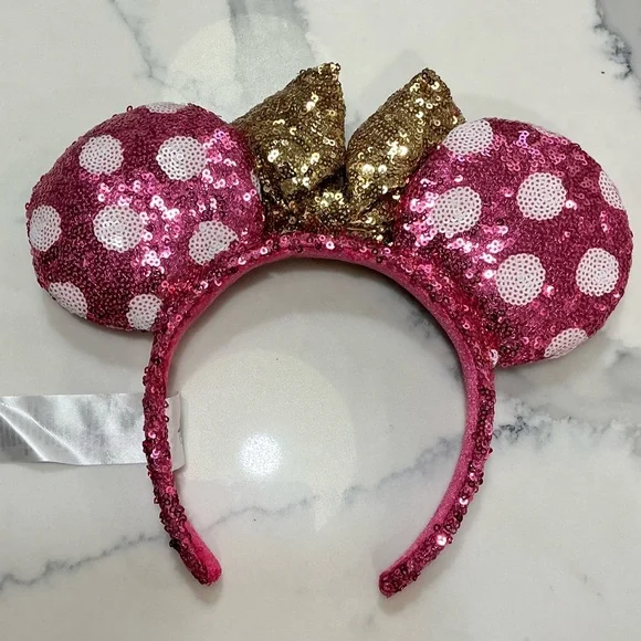 Disney Pink Sequin Mouse Ears Headband - Picture 2 of 3